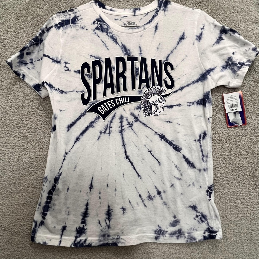 Spartans Gates White Girls Small Tie Dye‎ Short Sleeve T-Shirt Pel Athletic
